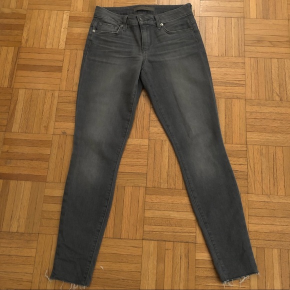 Joe’s Jeans Grey Wash Raw Hem Skinny Jeans - Picture 2 of 6